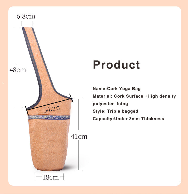 SamadhiYogi - Eco-Friendly Cork Yoga Bag - Happygadgetplaza2023