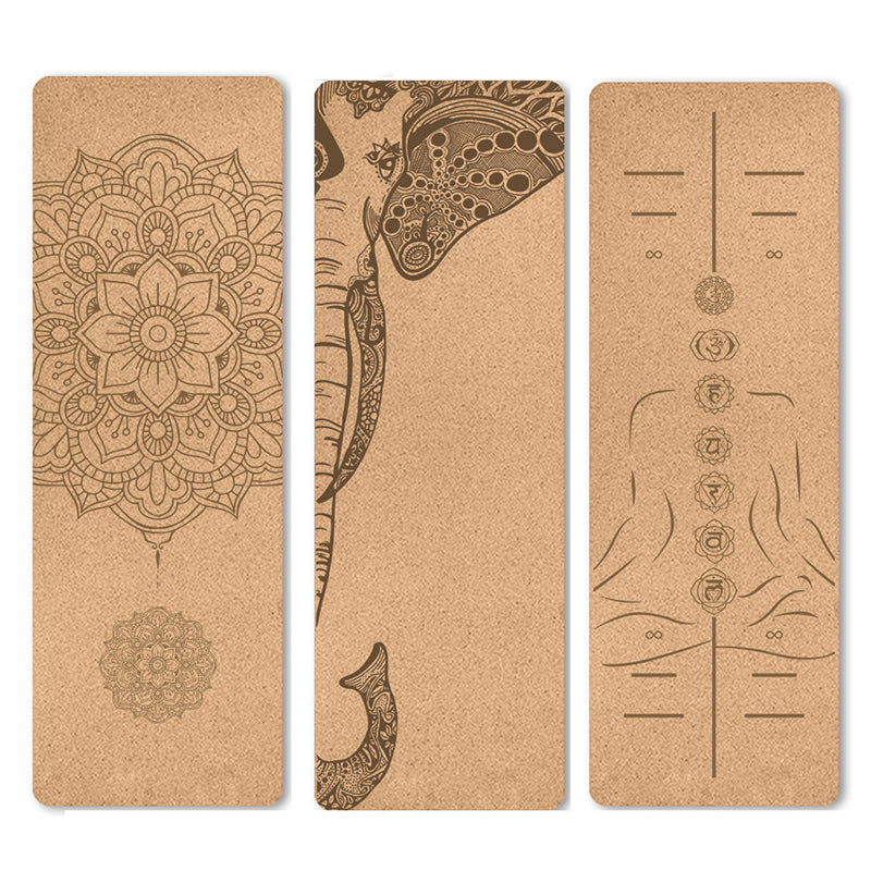 SamadhiYogi Premium Travel Cork Yoga Mat - Happygadgetplaza2023